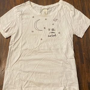 Only worn twice “to the moon” tee shirt h&m xs